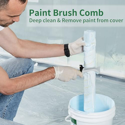 VOOMEY 18 Inch Paint Roller Kit, 23 Pcs Professional Large Painting Kit - size: 23pc