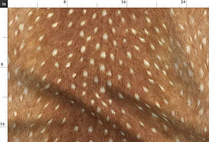 Spoonflower Fabric Faux Deer Hide Fawn Spots on Upholstery Velvet - size: Fat Quarter