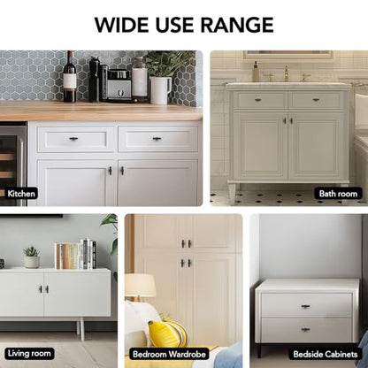 HOME EDIT 10 Pack Matte Black Cabinet Knobs 2 Inch Black Drawer Knobs - color: Black square