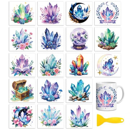 Peacoblue Crystal Rub On Transfers for Craft, Transfer Sticker - style: Crystal