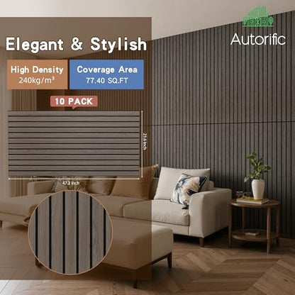 Acoustic Panels,10 Pack 47.2”x23.6” Soundproof Wall Panels,Walnut - color: Walnut, size: 10 PACK
