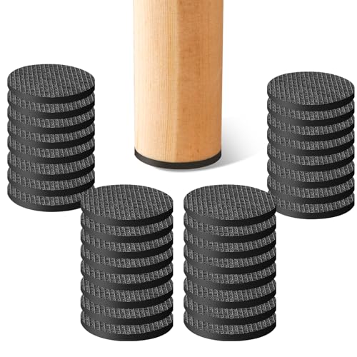 CHUNZEXI 32 Pack 1.5 Inch Non Slip Furniture Pads, Round Adhesive Rubber - size: 1.5 inch 32 Round