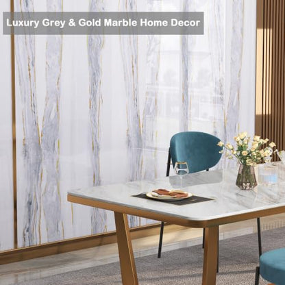ICOOP White Marble Grey Gold Vein Contact Paper for Countertops 15.8"×276" - color: White Gold Grey, size: 15.8" x 276"