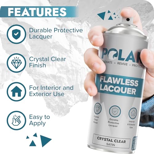 Polar Clear Satin Flawless Lacquer Spray - 4 x 13.5 Fl Oz - color: Clear Satin, size: 13.5 Fl Oz (Pack of 4)