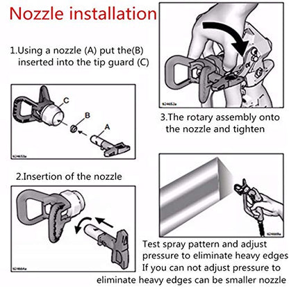 Reversible Airless Spray Tips for Airless Paint Sprayer (313) - size: 313