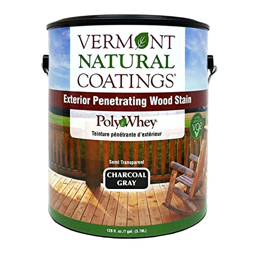 Vermont Natural Coatings PolyWhey Exterior Penetrating Stain - Charcoal Gray - Gallon - color: Charcoal/Gray, size: Gallon
