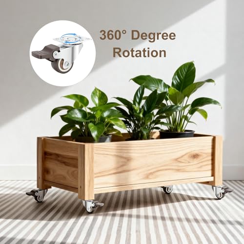 Nefish 4 Pack 1" Small Caster Wheels for Furniture Low Profile Soft Rubber Casters Swivel Plate Castors Rolling Smooth, Load Capacity 100 Lbs for Set of 4 (2 with Brake and 2 Without) - size: 1 IN