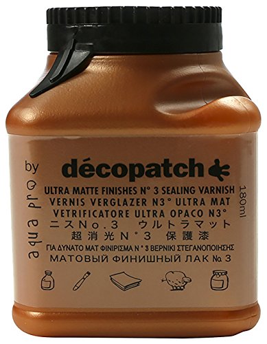 Décopatch Sealing Varnish, Ultra-Matt No3, 180 ml - style: Matt