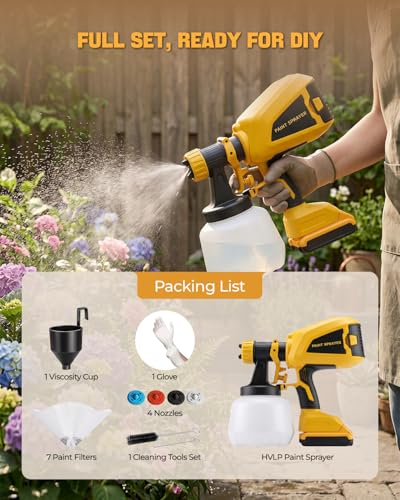 Cordless Paint Sprayer Fits for DEWALT 20V MAX Battery (No Battery)