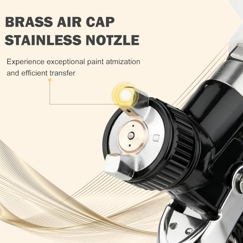Mini HVLP Air Spray Gun with 200ML Disposable Paint Cups+125cc Plastic Cup - color: Black