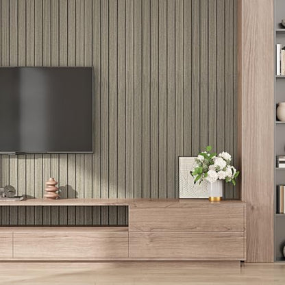 Dark Brown 3D Wood Slat Wall Panel Wallpaper Peel and Stick - color: Dark Brown