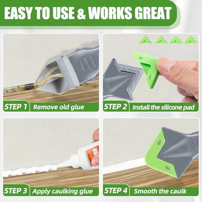 5 In 1 Caulking Tool Kit, Silicone Caulk Tool & Caulk Remover Tool