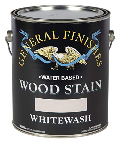 General Finishes Water Based Wood Stain, 1 Gallon, Whitewash - color: Whitewash, size: 1 Gallon