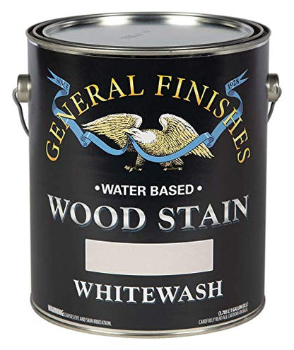 General Finishes Water Based Wood Stain, 1 Gallon, Whitewash - color: Whitewash, size: 1 Gallon