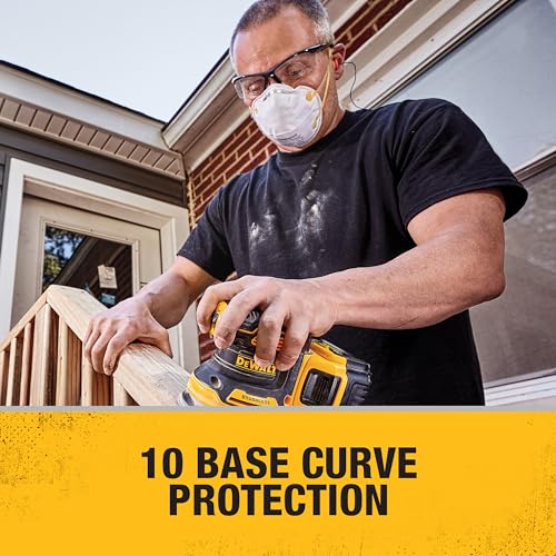 DEWALT DPG51 Half Frame Safety Glasses, Black Frame Clear Lens - 4 Pack