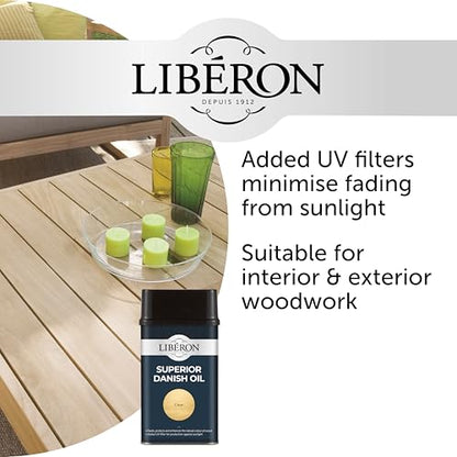 Liberon Superior Danish Oil with UV, 250 ml
