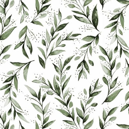 Livebor Leaf Wallpaper Peel and Stick Green Contact Paper17.7” x 590.5” - color: B-Green, size: 17.7" x 590.5"