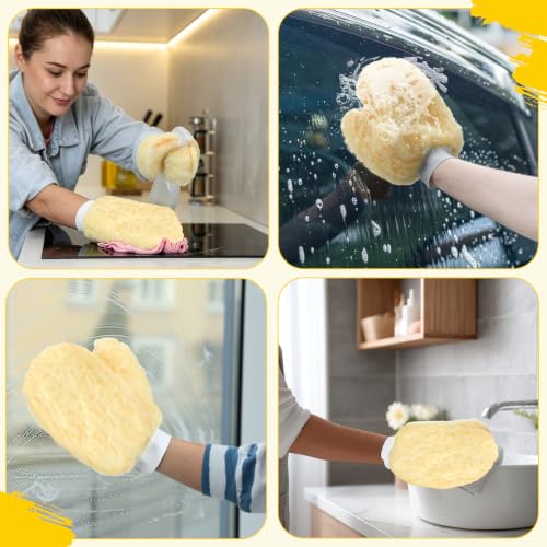 6 Pcs Paint Mitt Gloves with thumb Microfiber Terry for Railing