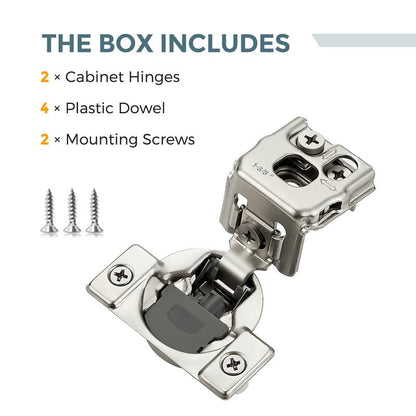 HOME EDIT 1 Pair 1-3/8 Inch Overlay Soft Close Cabinet Hinges Door Hinges - size: 1-3/8 inch Overlay