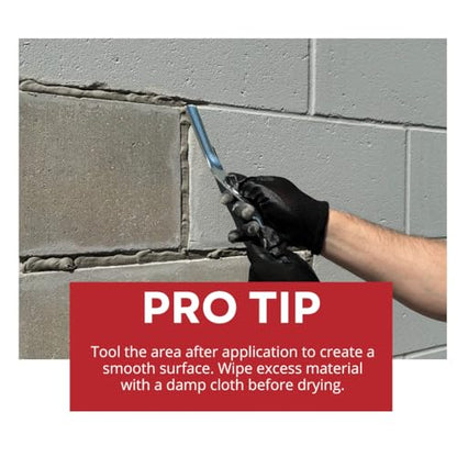 Akona Mortar Repair Tube for Tuckpointing, Sealing, and Repairing Stone, Brick, and Block Walls, Gray, Paintable, Fast Drying (10 Ounce, 1) (Pack of 3) - size: 3 Pack