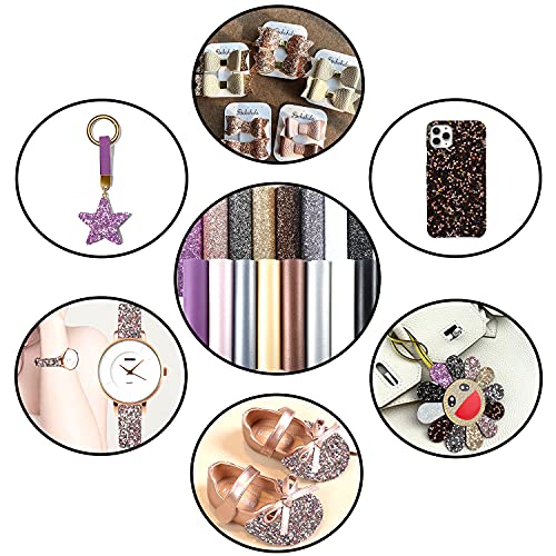 Chunky Glitter Faux Leather Sheets: 16Pcs/Set8.2 x6 Picheng Leather Fabric - color: 16 Colors