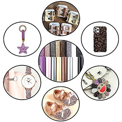 Chunky Glitter Faux Leather Sheets: 16Pcs/Set8.2 x6 Picheng Leather Fabric - color: 16 Colors