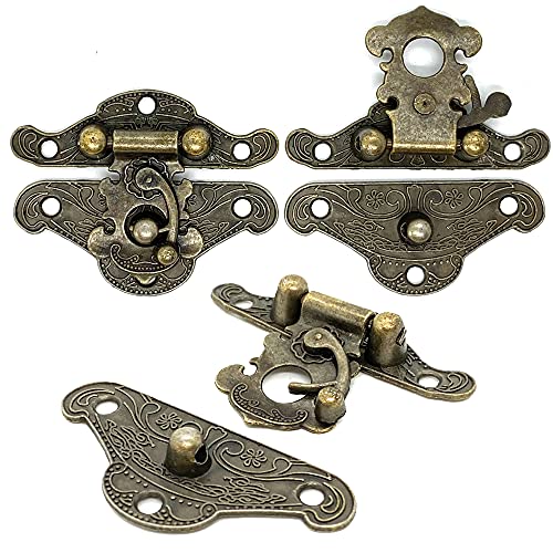 2 Set Retro Decorative Cabinet Jewelry Box Antique Latch Buckle, Hollow