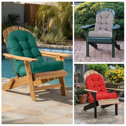 Adirondack Chair Cushion Waterproof Outdoor Rocking Chair Pads - color: Green