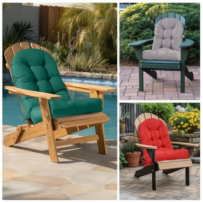 Adirondack Chair Cushion Waterproof Outdoor Rocking Chair Pads - color: Green