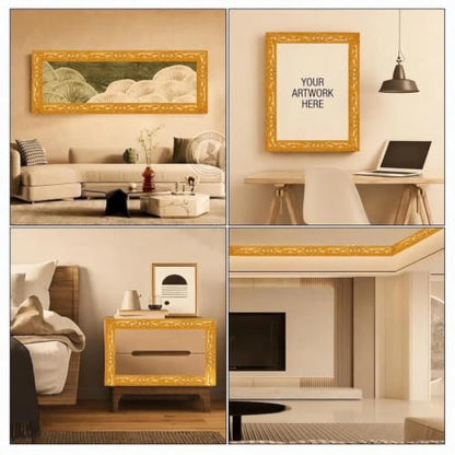 Flexible Molding Trim Wall Trim 16.4 Feet (Warm Gold) - color: Gold