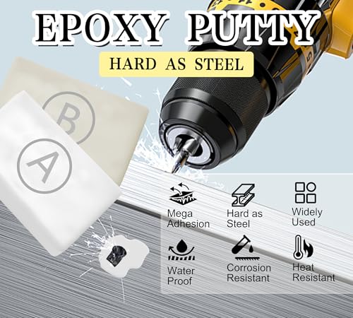 Epoxy Putty, 12oz White Stick Sculpt Clay Fix Leaks, Cracks, Filling - color: White