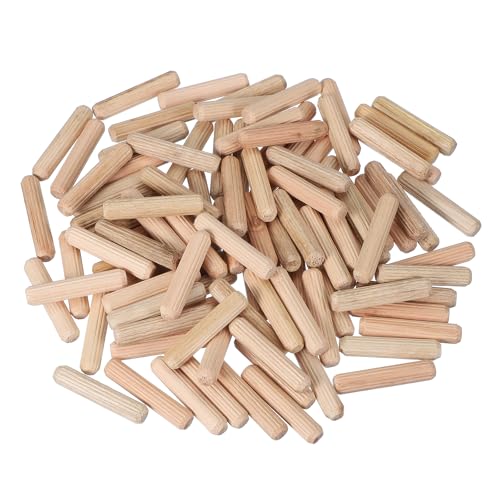 MECCANIXITY Wooden Dowel Pins 5/16" x 1-9/16" (8mm x 40mm) Straight Dowel Rods Wood Fluted Dowels Rods for Crafts Furniture DIY Hardwood Count 120 - size: 5/16" x 1-9/16"