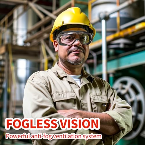 ANSI Z87.1 Safety Goggles, Anti-Fog Scratch-Resistant Eye Protection, Black - style: Goggles Black