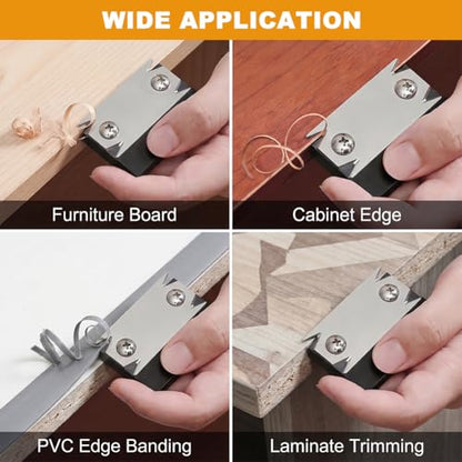 Edge Banding Trimmer with 4 Replacement Blades, Veneer Edge Cutter Planer