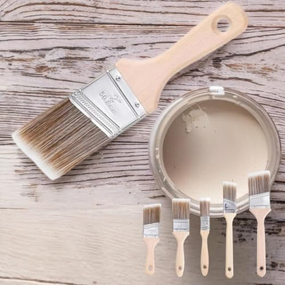 5-Piece Angled Paintbrush Set for DIY Home Improvement Painting Tools, Detail Brushes for Walls, Furniture, Trim, and Crafts - color: 1pcs-beige
