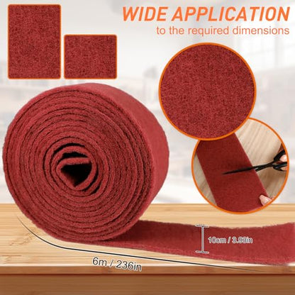General Purpose Scuff Pads - Cuttable, 6m x 100mm, P240 Grit, Wet/Dry Reusable Sanding Sheets for Paint Prep, Auto Body, Woodworking & DIY
