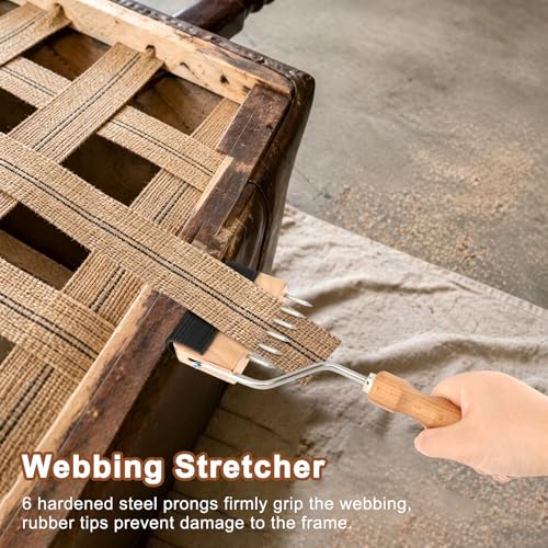 Gooseneck Webbing Stretcher, Provides Ample Leverage and Strong Support for Craft Jute Webbing Tape, for Leather Carpet Canvas Furniture Repair