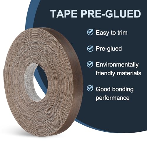 PATIKIL Limba Edge Banding, 5/8 Inch x 50 ft Wood Veneer Tape Pre-glued Flexible Plywood Edge Banding with Hot Melt Adhesive for Furniture Restoration