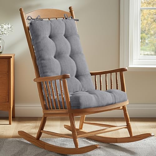 Codi Rocking Chair Cushions Indoor, Water-Resistant, Grey 1 Pack - color: Grey, size: 18"x18"/18"x22" - Standard 1PK