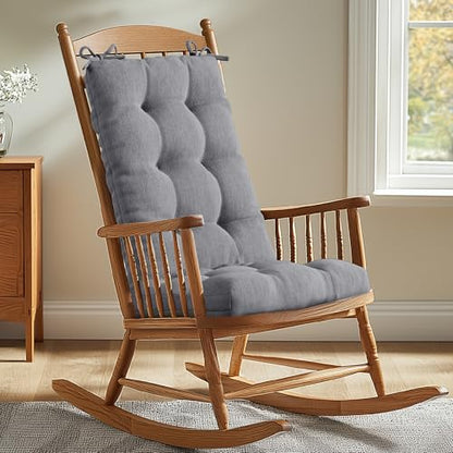 Codi Rocking Chair Cushions Indoor, Water-Resistant, Grey 1 Pack - color: Grey, size: 18"x18"/18"x22" - Standard 1PK
