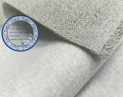 Upholstery Fabric By The Yard for Sewing Crafting,Linen Stylish Material for Sofa & Chair(Smoky Grey) - color: Smoky Grey