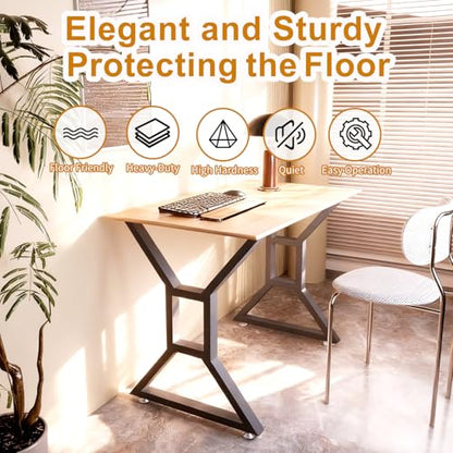 Yahpetes Table Legs 2Pcs Heavy Duty Desk Legs 30" X 20" Furniture Legs Black DIY Industrial Bench Legs Coffee Table Legs for Living Room and Kitchen (H30 X W20) - size: H30" X W20"