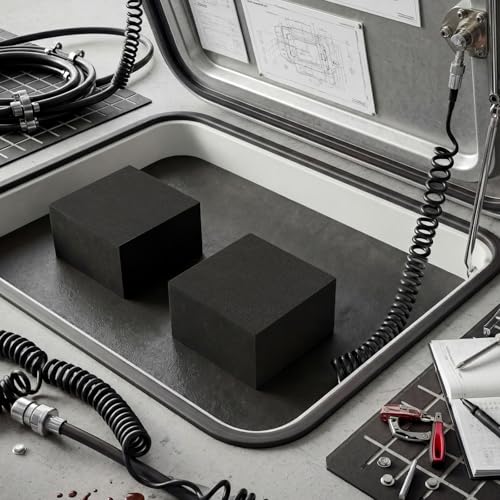 4 Pcs 2" Thick Foam Padding Sheet with Adhesive Backing Closed Cell - color: Black, size: 2 Inch Thick, 4 x 4 Inches