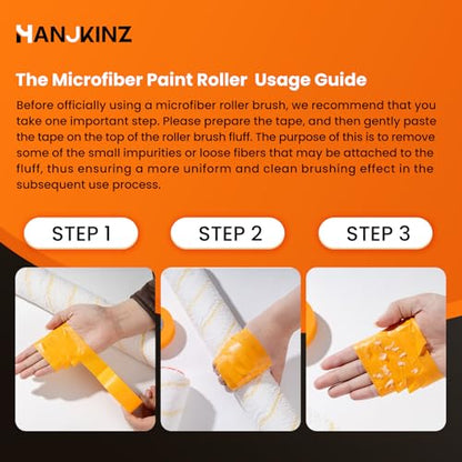 18 Inch Microfiber Paint Roller Covers, 3 Pack, 3/8" Nap - size: 18 Inch,3 Pack