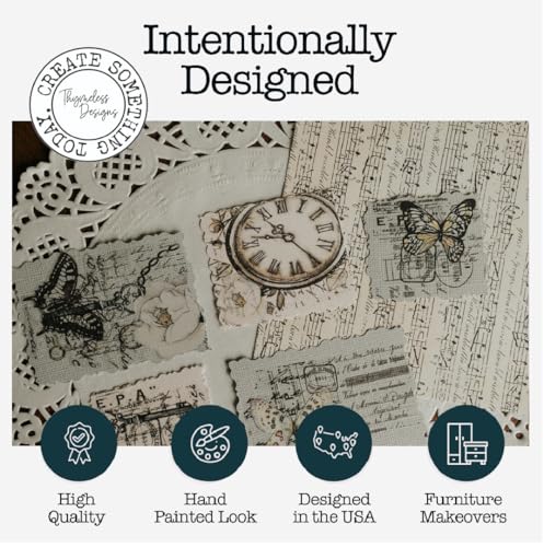 Rub on Transfers for Crafts and Furniture | 3 Design Sheets 6”x 12” | Home Decor | Decals | by Thymeless Designs (Memories of Paris) - style: Memories of Paris
