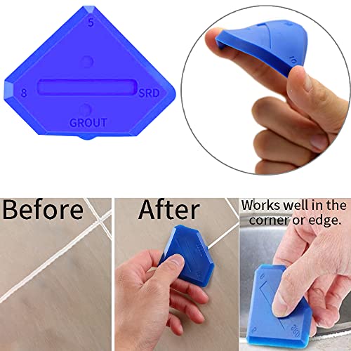 Silicone Profiling Kit, Professional Silicone Profiling Tool, Caulking Tool kit with Sealant Finishing Tools and Caulk Removal Tools - size: Silicone Profiling Kit with sandpaper