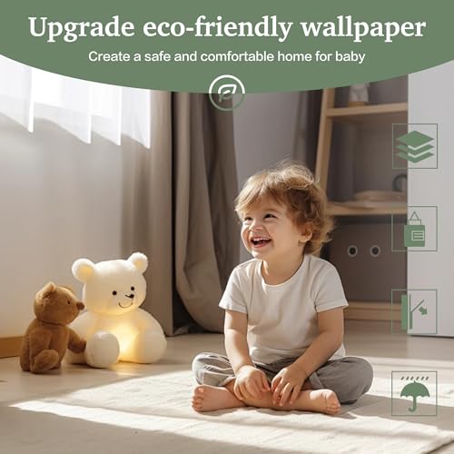 Dimoon 17.3''x78.7''Peel and Stick Wallpaper Light Green Contact Paper for New Environmentally Friendly Materials Thickening Upgrade Embossed Renter Friendly Wall Paper Vinyl Countertop Bedroom - color: Light Green, size: 17.7" x 78.7"
