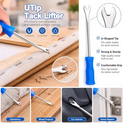4 Pcs Upholstery Staple Remover Tool Set, Tack Puller Nail Puller Plier - color: 4pcs