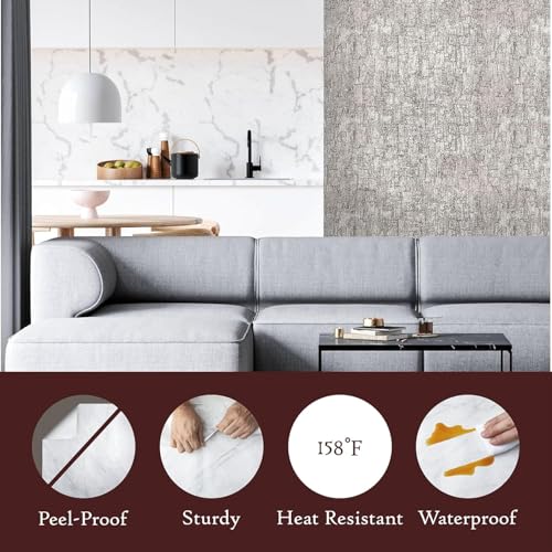 Very Berry Sticker Silver Peel and Stick Wallpaper (15.7" x 78", 1 Pack) - color: Silver, size: 15.7" x 78"