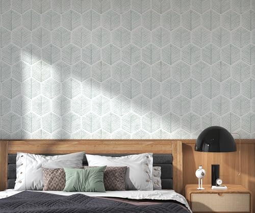OSECAGE Modern Peel and Stick Wallpaper Boho Contact Paper 17.3''×197'' - color: Green, size: 17.3" x 197"